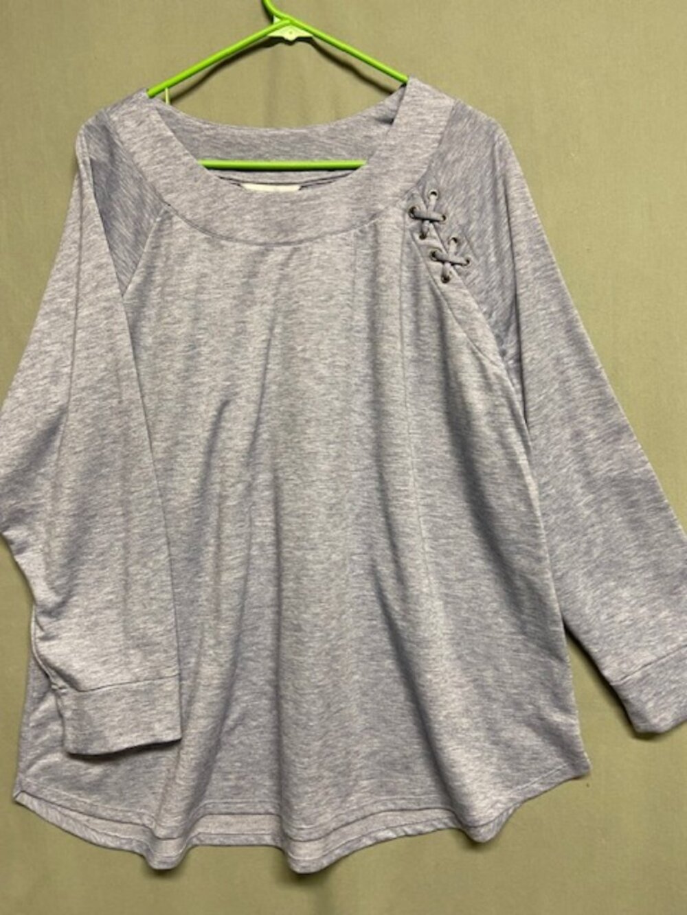 Christopher & Banks 1X Gray Long Sleeve Tunic Top